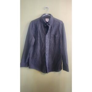 LL Bean Flannel Shirt Mens Med  Gray/black Houndstooth Outdoor Traditional Fit